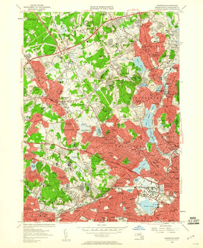 United States Geological Survey Lexington, MA (1956, 24000-Scale) digital map
