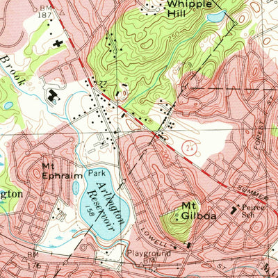 United States Geological Survey Lexington, MA (1971, 25000-Scale) digital map