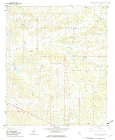 United States Geological Survey Lexington North, MS (1982, 24000-Scale) digital map