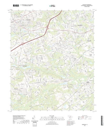 United States Geological Survey Lexington, SC (2020, 24000-Scale) digital map