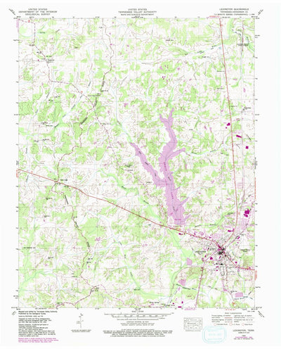 United States Geological Survey Lexington, TN (1950, 24000-Scale) digital map