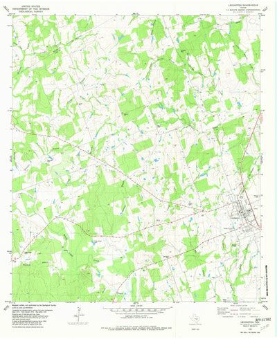 United States Geological Survey Lexington, TX (1982, 24000-Scale) digital map