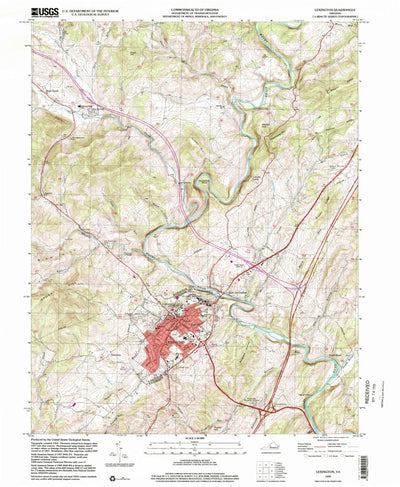 United States Geological Survey Lexington, VA (1999, 24000-Scale) digital map