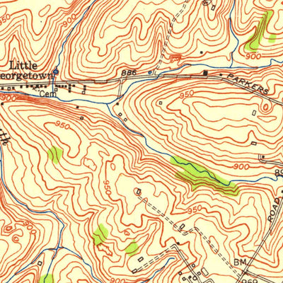 United States Geological Survey Lexington West, KY (1950, 24000-Scale) digital map