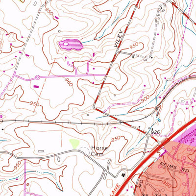 United States Geological Survey Lexington West, KY (1965, 24000-Scale) digital map