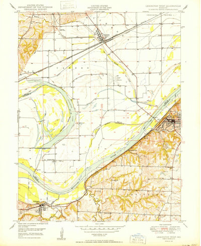 United States Geological Survey Lexington West, MO (1950, 24000-Scale) digital map