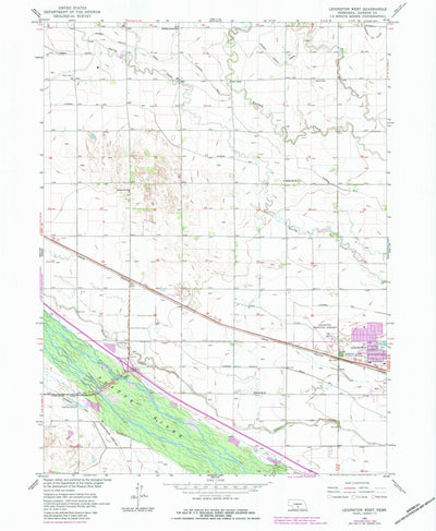 United States Geological Survey Lexington West, NE (1962, 24000-Scale) digital map