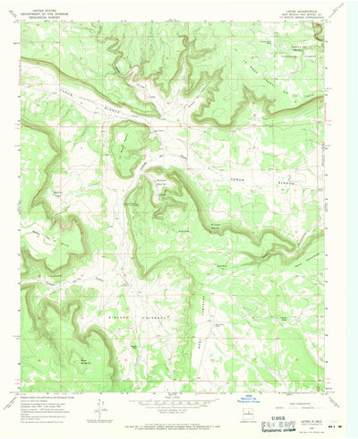 United States Geological Survey Leyba, NM (1966, 24000-Scale) digital map