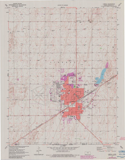 United States Geological Survey Liberal, KS (1971, 24000-Scale) digital map