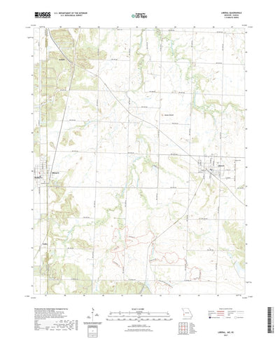 United States Geological Survey Liberal, MO (2021, 24000-Scale) digital map