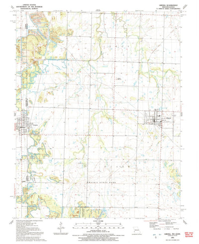 United States Geological Survey Liberal, MO-KS (1991, 24000-Scale) digital map