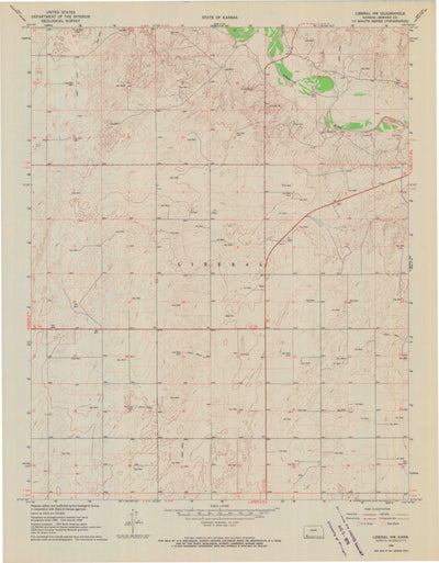 United States Geological Survey Liberal NW, KS (1968, 24000-Scale) digital map