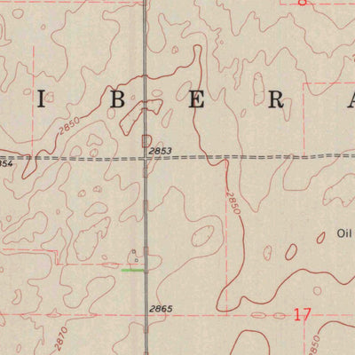 United States Geological Survey Liberal NW, KS (1968, 24000-Scale) digital map