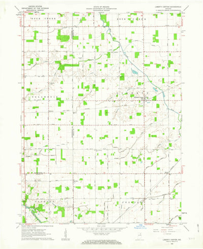 United States Geological Survey Liberty Center, IN (1962, 24000-Scale) digital map