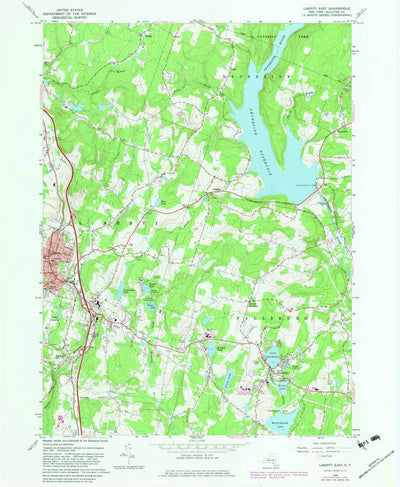 United States Geological Survey Liberty East, NY (1966, 24000-Scale) digital map