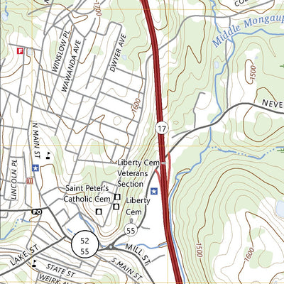 United States Geological Survey Liberty East, NY (2023, 24000-Scale) digital map
