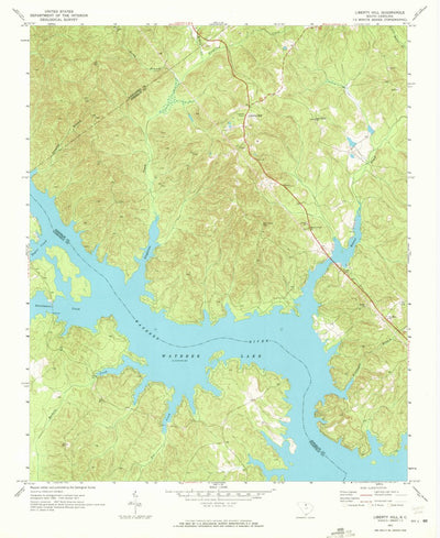 United States Geological Survey Liberty Hill, SC (1971, 24000-Scale) digital map