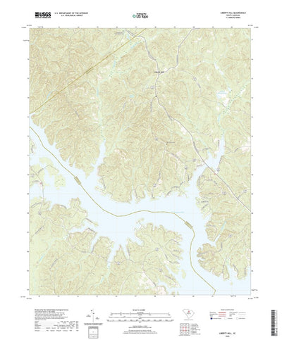 United States Geological Survey Liberty Hill, SC (2020, 24000-Scale) digital map