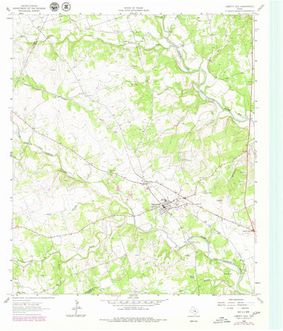 United States Geological Survey Liberty Hill, TX (1962, 24000-Scale) digital map