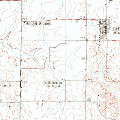 United States Geological Survey Liberty, IL (1925, 62500-Scale) digital map
