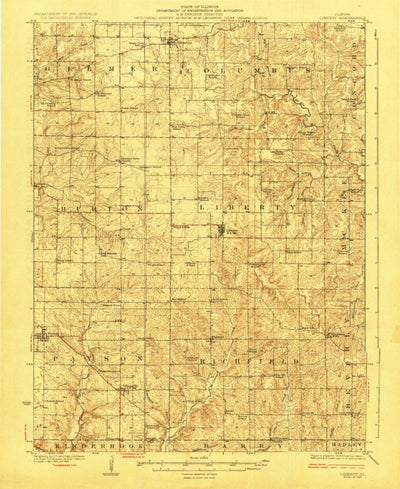United States Geological Survey Liberty, IL (1927, 62500-Scale) digital map