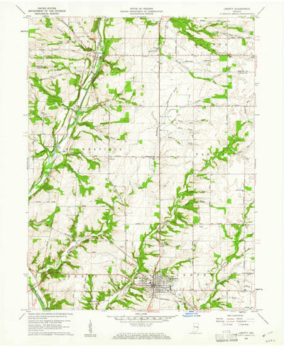 United States Geological Survey Liberty, IN (1960, 24000-Scale) digital map