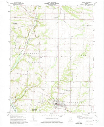 United States Geological Survey Liberty, IN (1974, 24000-Scale) digital map