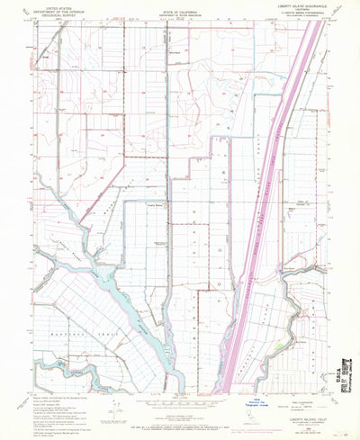 United States Geological Survey Liberty Island, CA (1952, 24000-Scale) digital map