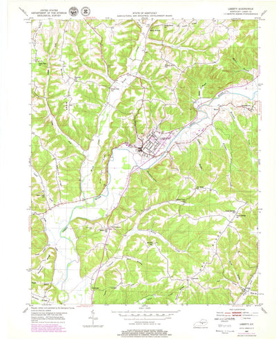 United States Geological Survey Liberty, KY (1952, 24000-Scale) digital map