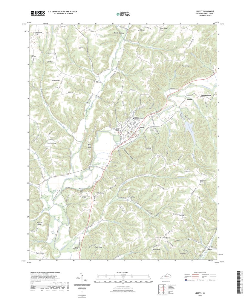 Liberty, KY (2022, 24000-Scale) Map by United States Geological Survey ...