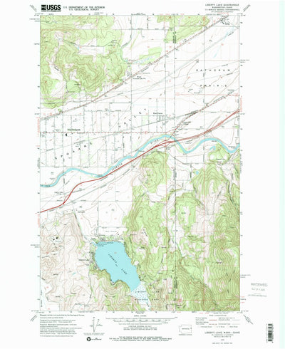 United States Geological Survey Liberty Lake, WA-ID (1973, 24000-Scale) digital map