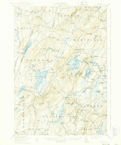 United States Geological Survey Liberty, ME (1916, 62500-Scale) digital map