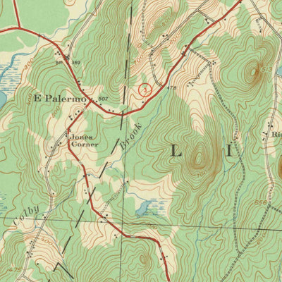 United States Geological Survey Liberty, ME (1942, 62500-Scale) digital map
