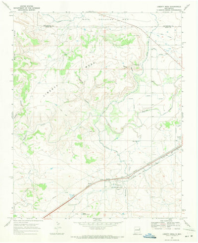 United States Geological Survey Liberty Mesa, NM (1967, 24000-Scale) digital map