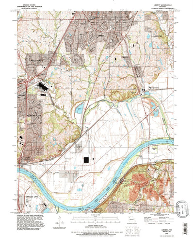 United States Geological Survey Liberty, MO (1990, 24000-Scale) digital map