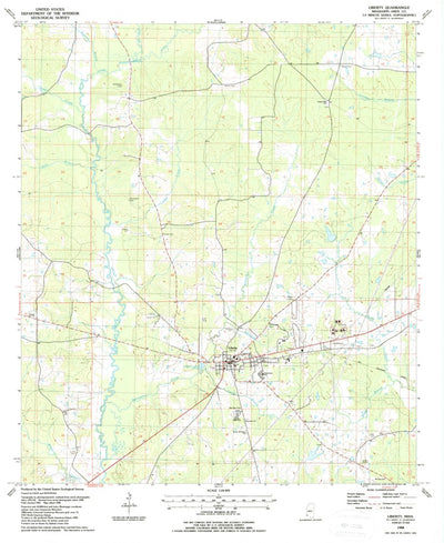 United States Geological Survey Liberty, MS (1988, 24000-Scale) digital map