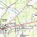 United States Geological Survey Liberty, MS (1988, 24000-Scale) digital map
