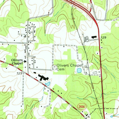 United States Geological Survey Liberty, NC (1974, 24000-Scale) digital map