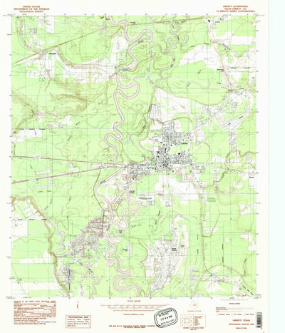 United States Geological Survey Liberty, TX (1984, 24000-Scale) digital map
