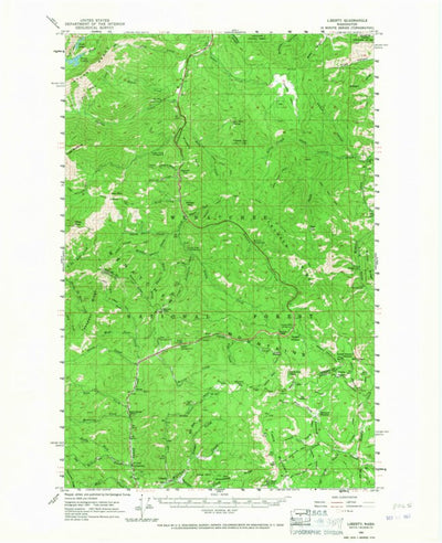 United States Geological Survey Liberty, WA (1961, 62500-Scale) digital map