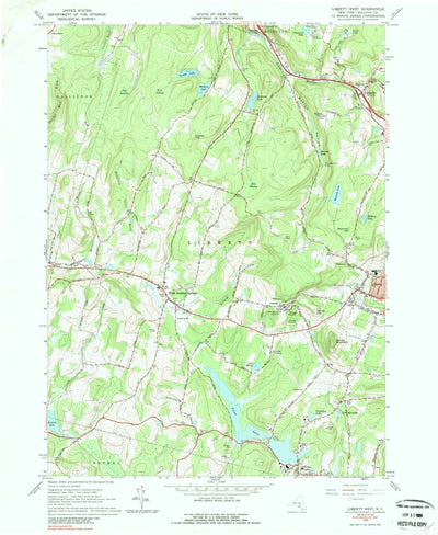 United States Geological Survey Liberty West, NY (1965, 24000-Scale) digital map