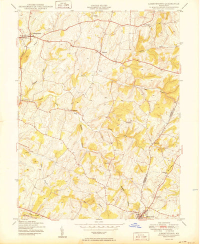 United States Geological Survey Libertytown, MD (1950, 24000-Scale) digital map