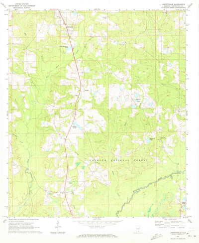 United States Geological Survey Libertyville, AL (1971, 24000-Scale) digital map