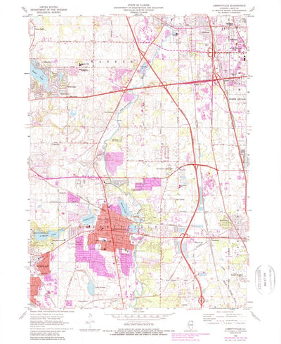 United States Geological Survey Libertyville, IL (1960, 24000-Scale) digital map