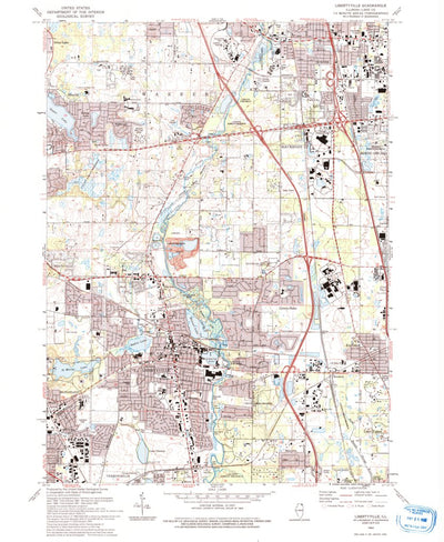 United States Geological Survey Libertyville, IL (1993, 24000-Scale) digital map