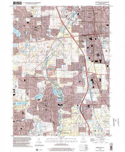 United States Geological Survey Libertyville, IL (1998, 24000-Scale) digital map