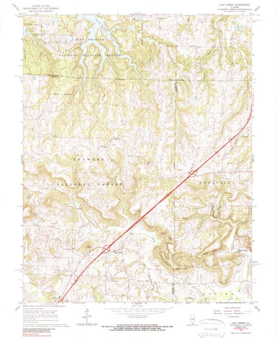 United States Geological Survey Lick Creek, IL (1966, 24000-Scale) digital map