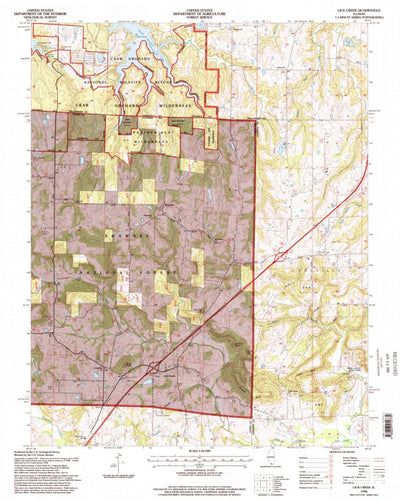 United States Geological Survey Lick Creek, IL (1996, 24000-Scale) digital map