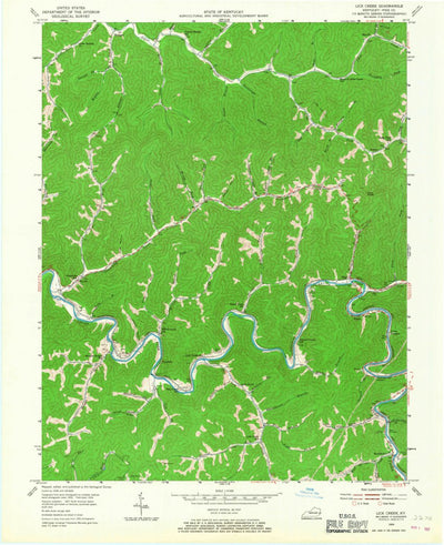 United States Geological Survey Lick Creek, KY (1954, 24000-Scale) digital map
