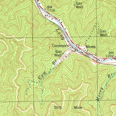 United States Geological Survey Lick Creek, KY (1978, 24000-Scale) digital map